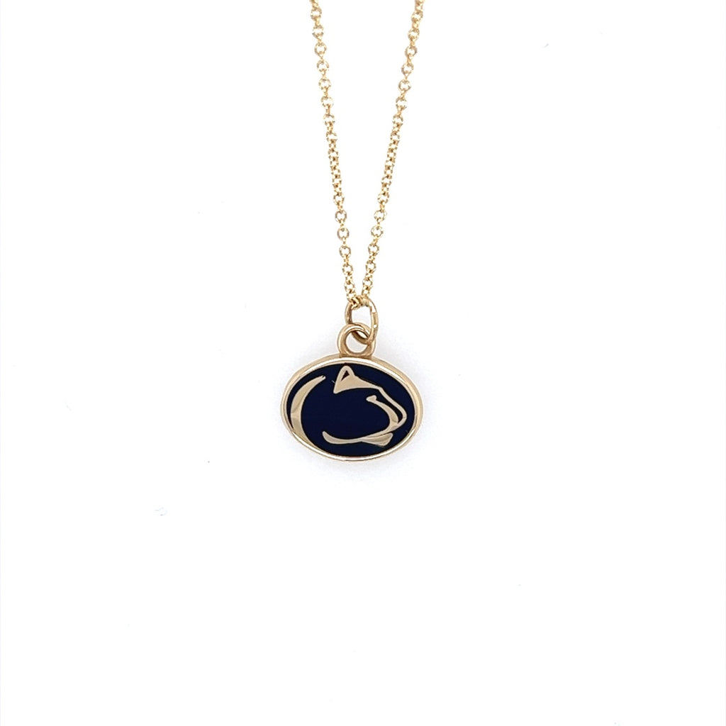 Petite Enamel Lion Logo Necklace