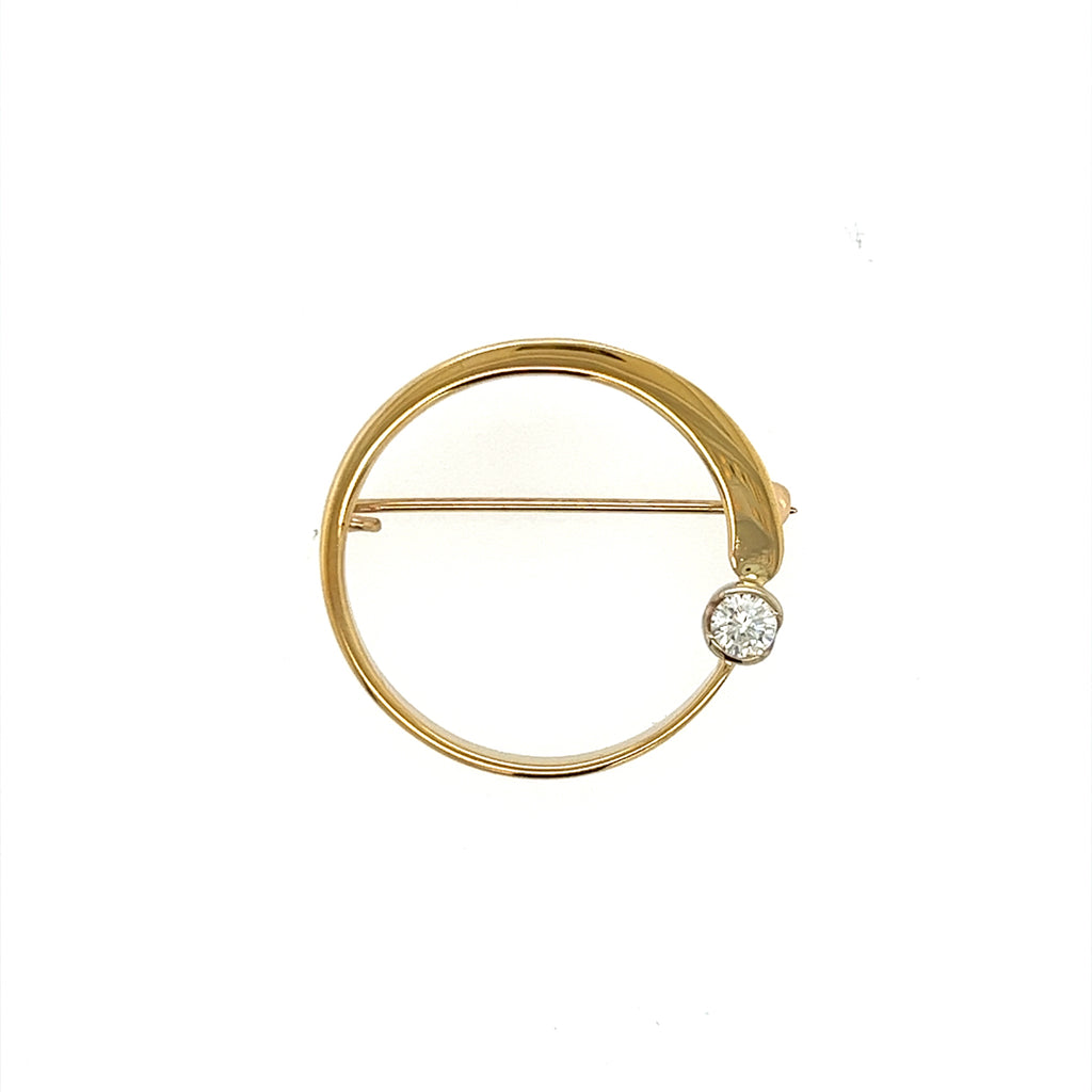 Diamond Circle Pin