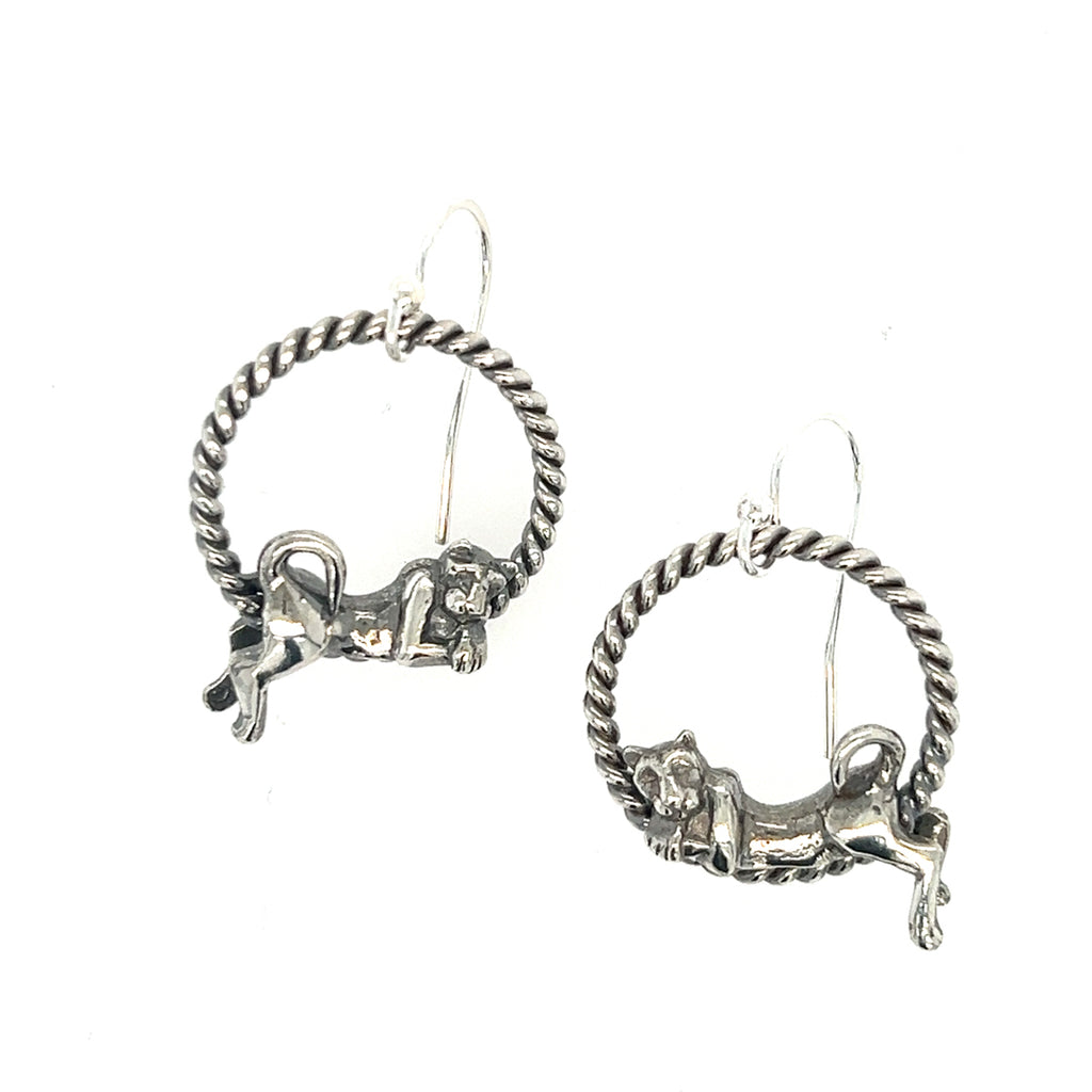 Penn State Lounging Lion Twist Earrings