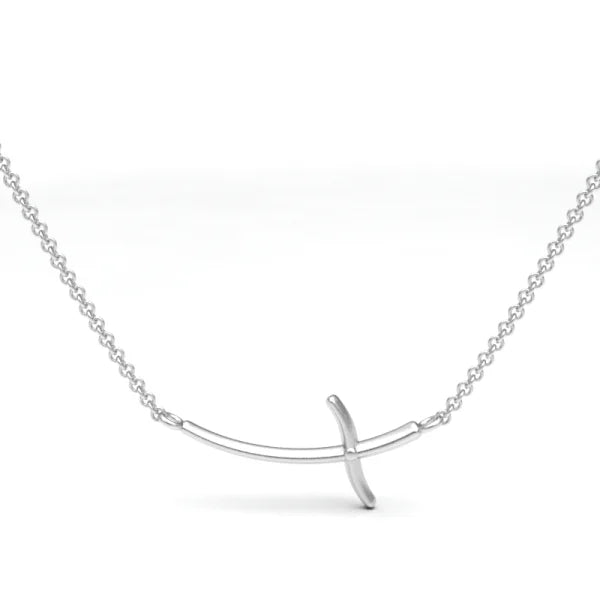 Horizontal Cross Necklace