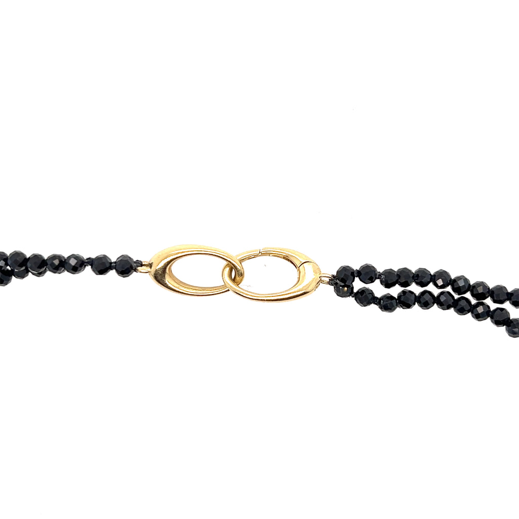 Black Spinel Double Strand Necklace