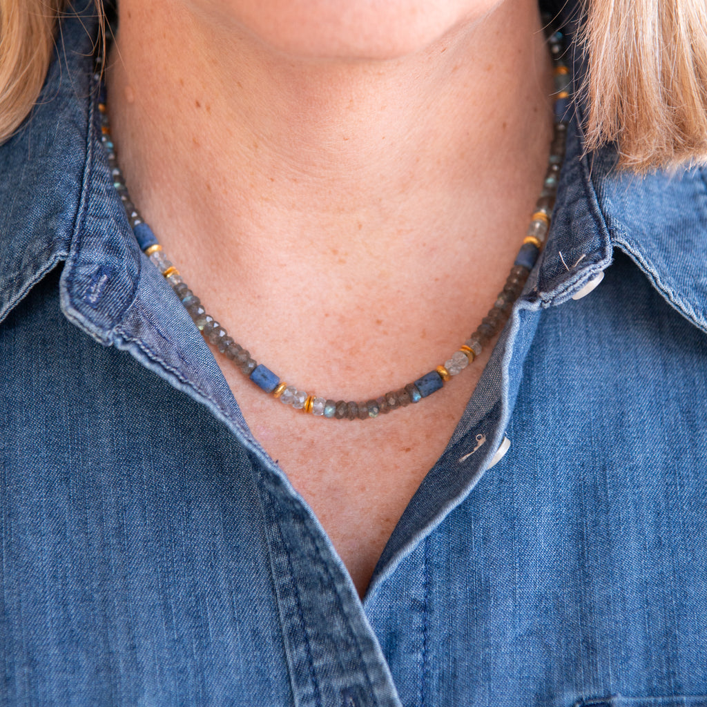 Big Sky Beaded Labradorite Necklace