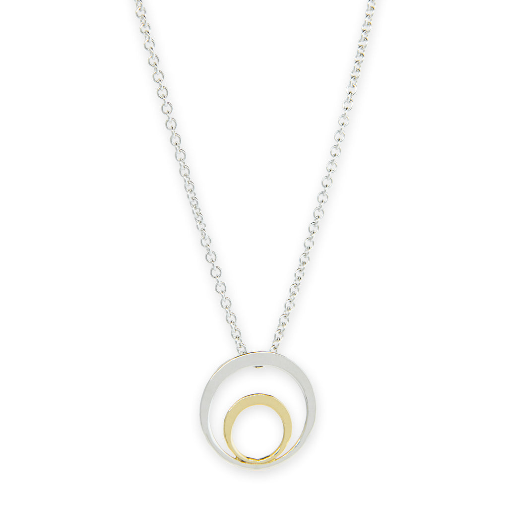 2Tone Setting Sun Necklace