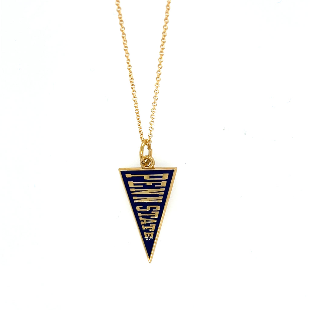 Penn State Pennant Necklace-Gold Plate