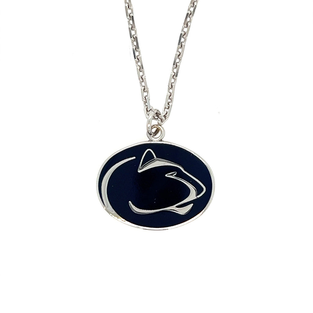 Masculine Blue Lion Logo Necklace