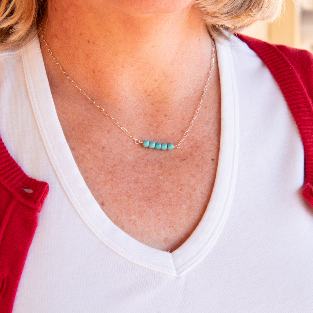 Turquoise Bar Necklace