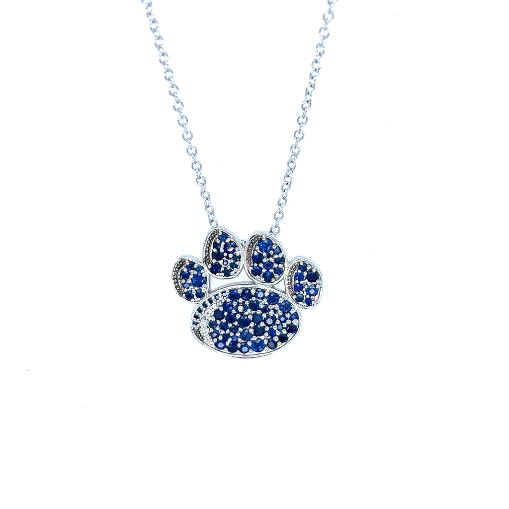 PSU Official Sapphire Paw Print Necklace