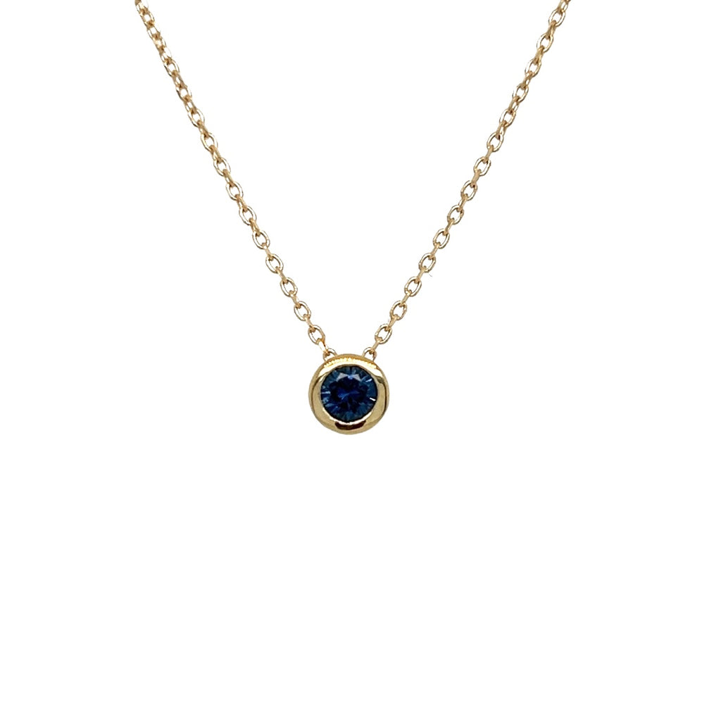 Sapphire Solitaire Necklace