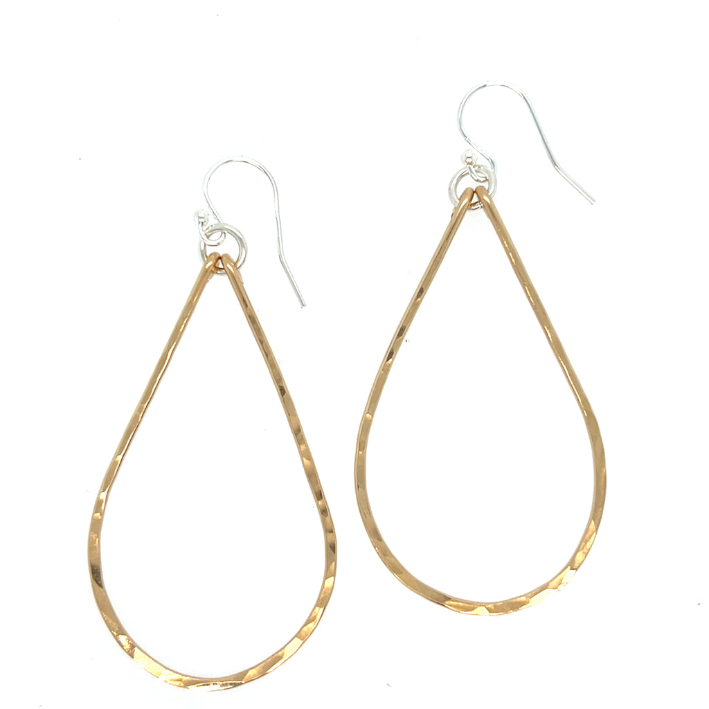 Teardrop Gold Dangle Earrings