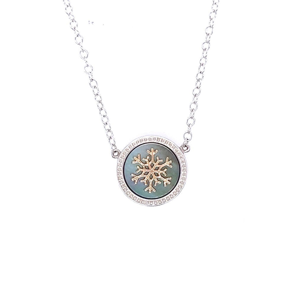 Snowflake "Dream" Necklace-2Tone