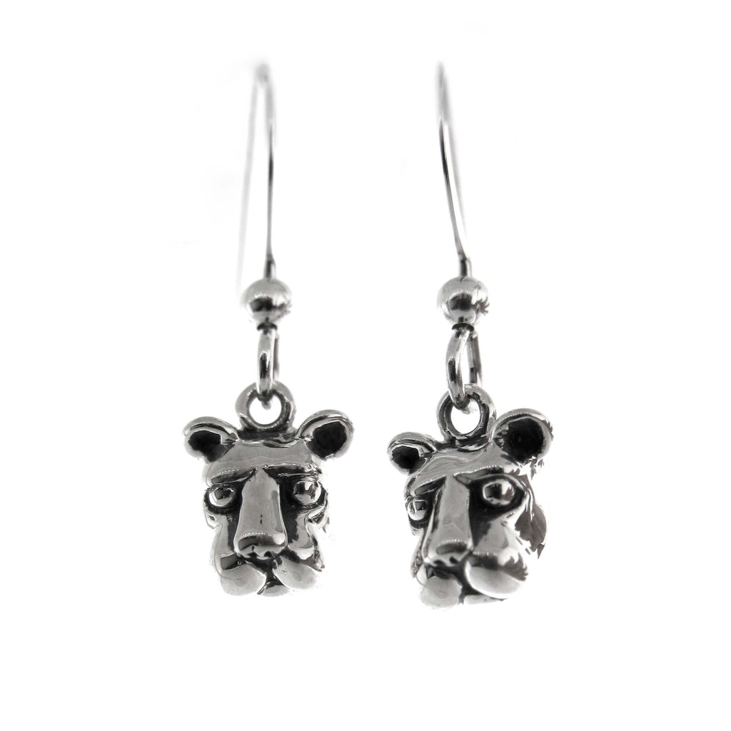 Small Nittany Lion Head Dangle Earrings