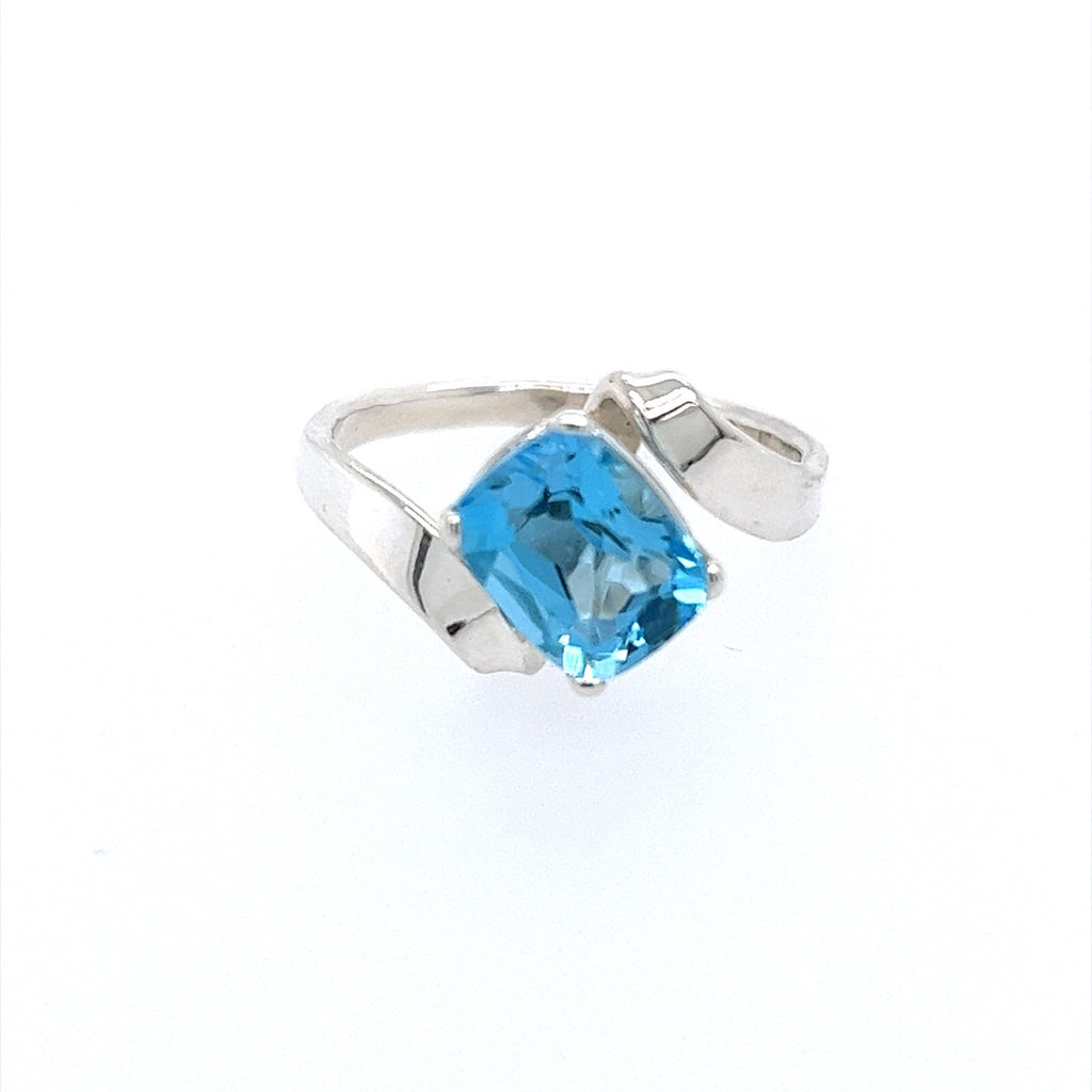 Blue Topaz Folds Ring