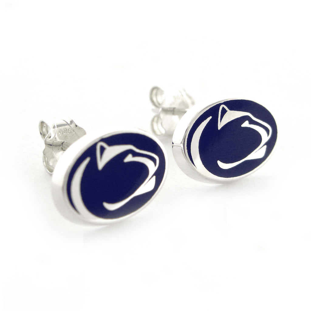 Blue Lion Logo Earrings