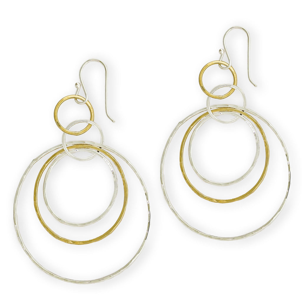 Triple Circles Dangle Earrings