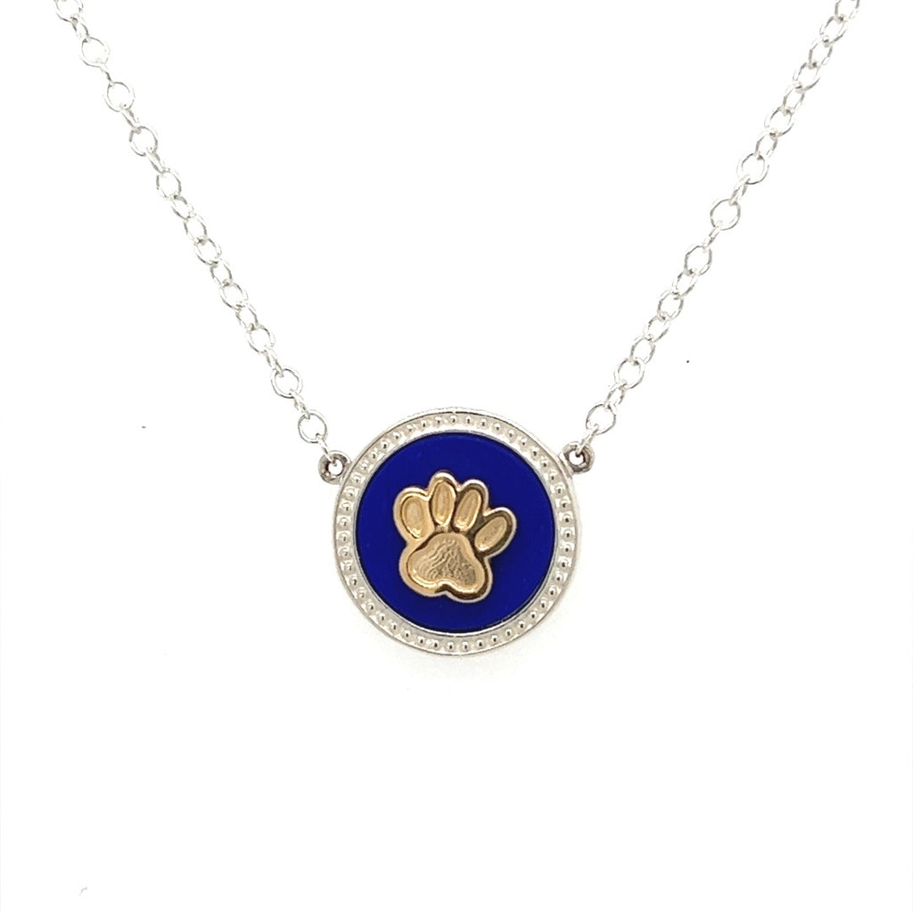 Paw Print "Dream" Necklace-2T Lapis