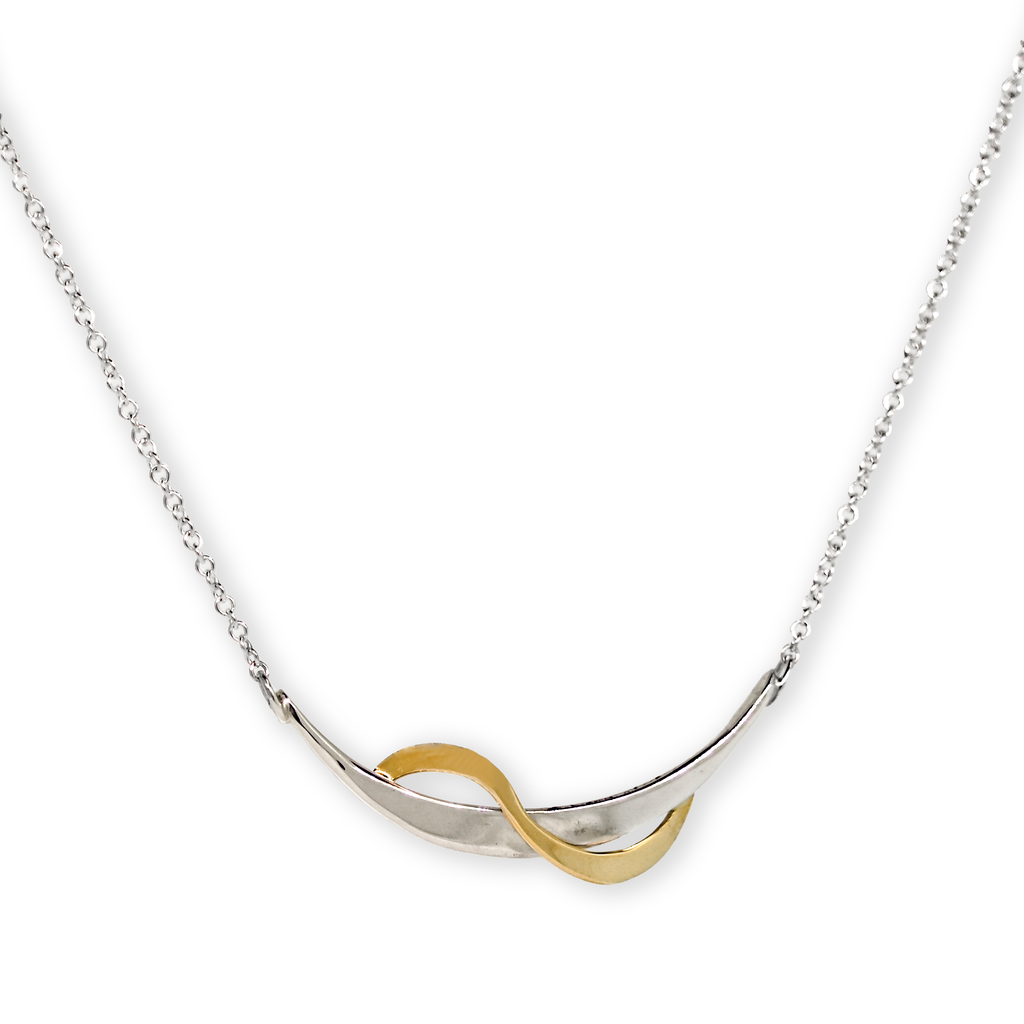 Two Tone Wave Necklace