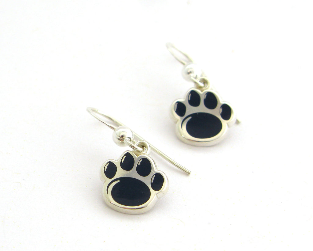 3/8" Official Paw Print Dangle Earrings