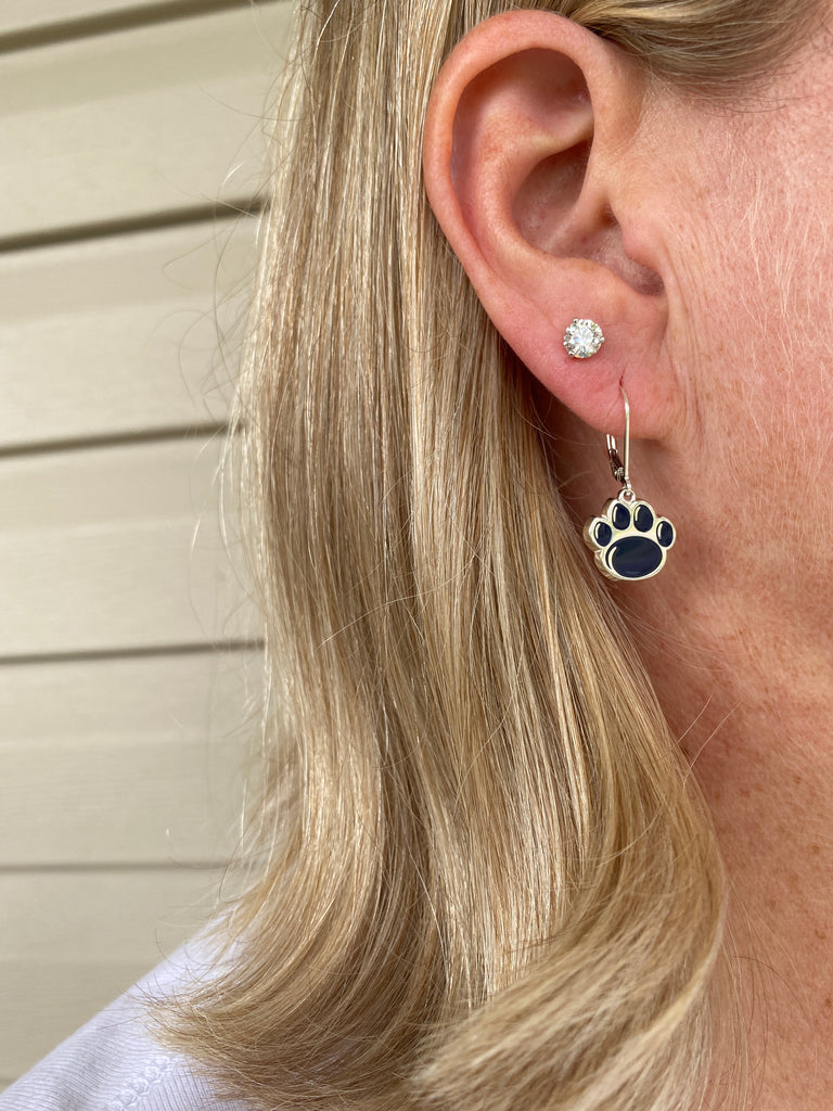 1/2" Official Paw Print Dangle Earrings