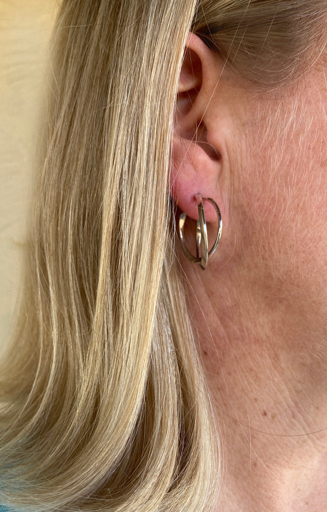 Large Double Hoop Earring