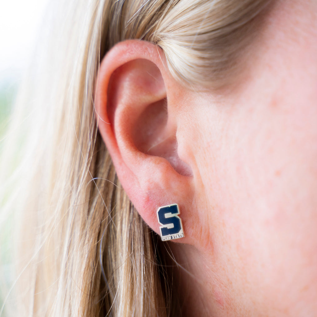 Block "S" State Earrings