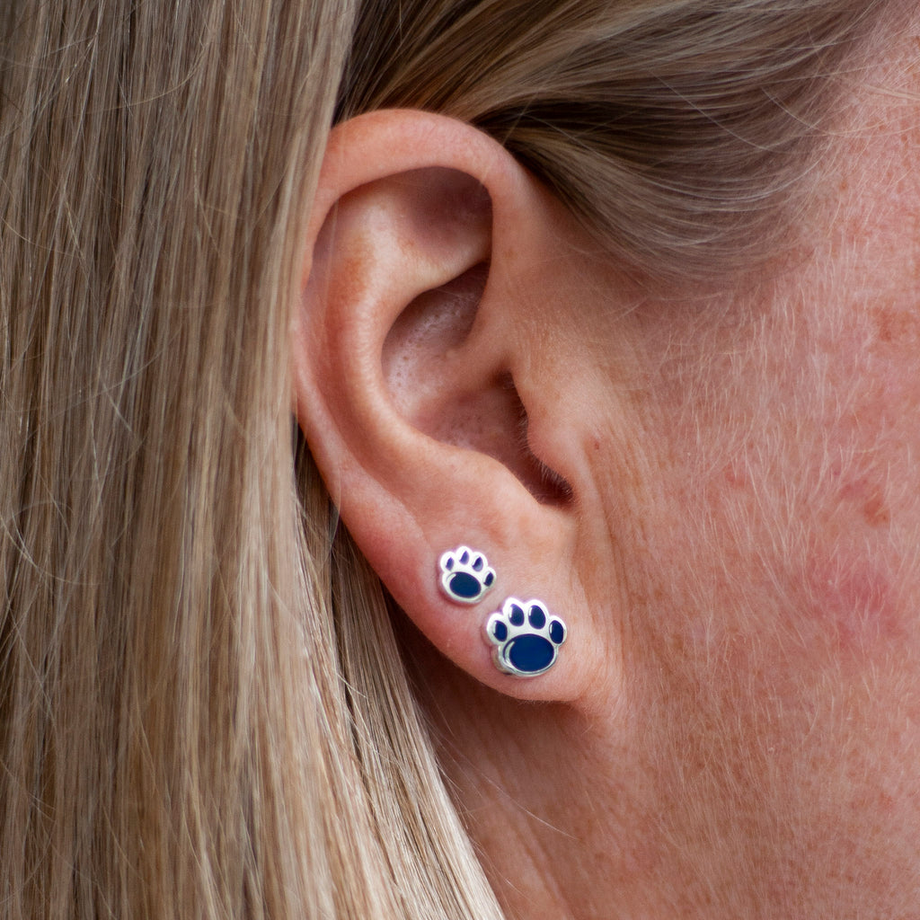 Small Official Paw Print Stud Earrings