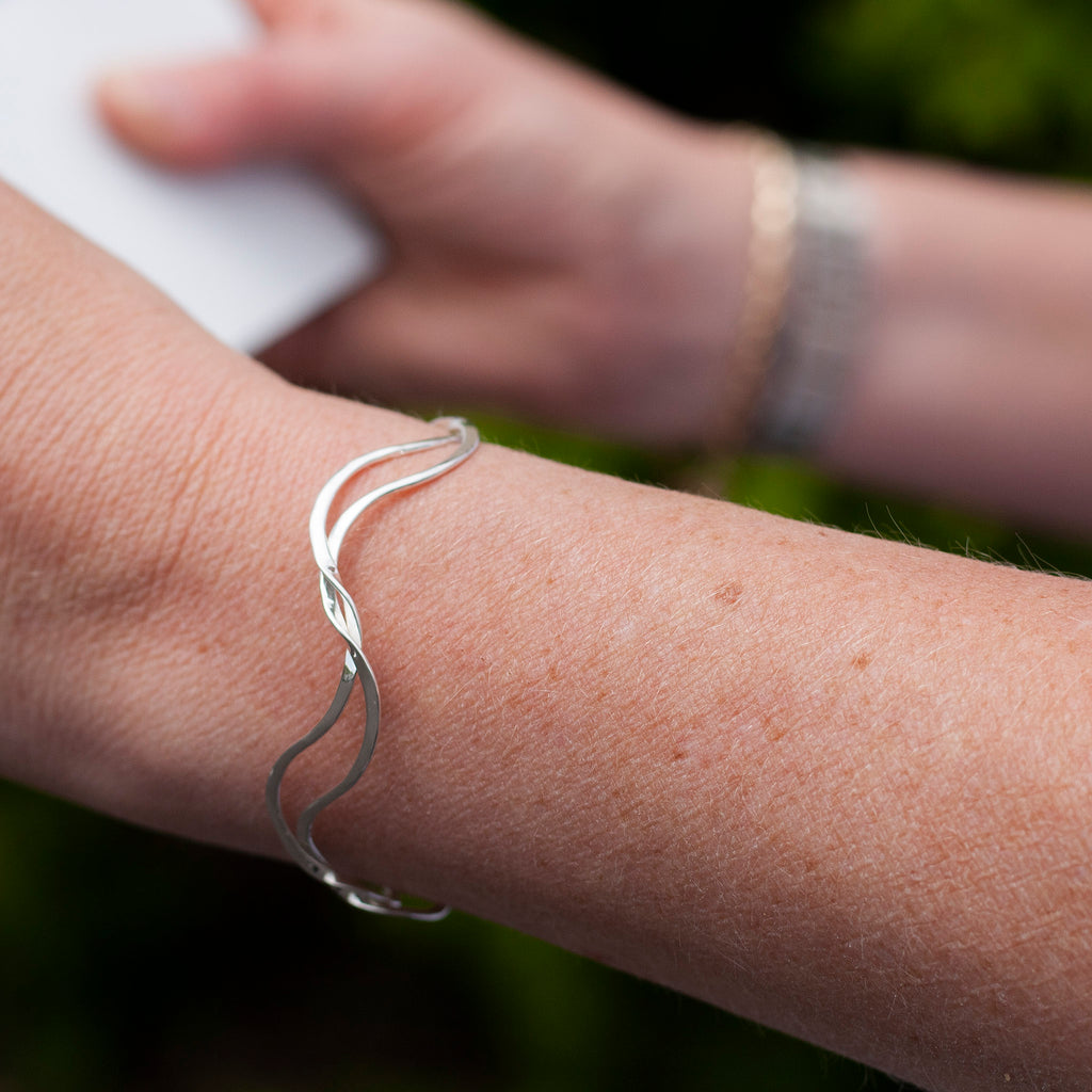 Ocean Waves Bangle Bracelet