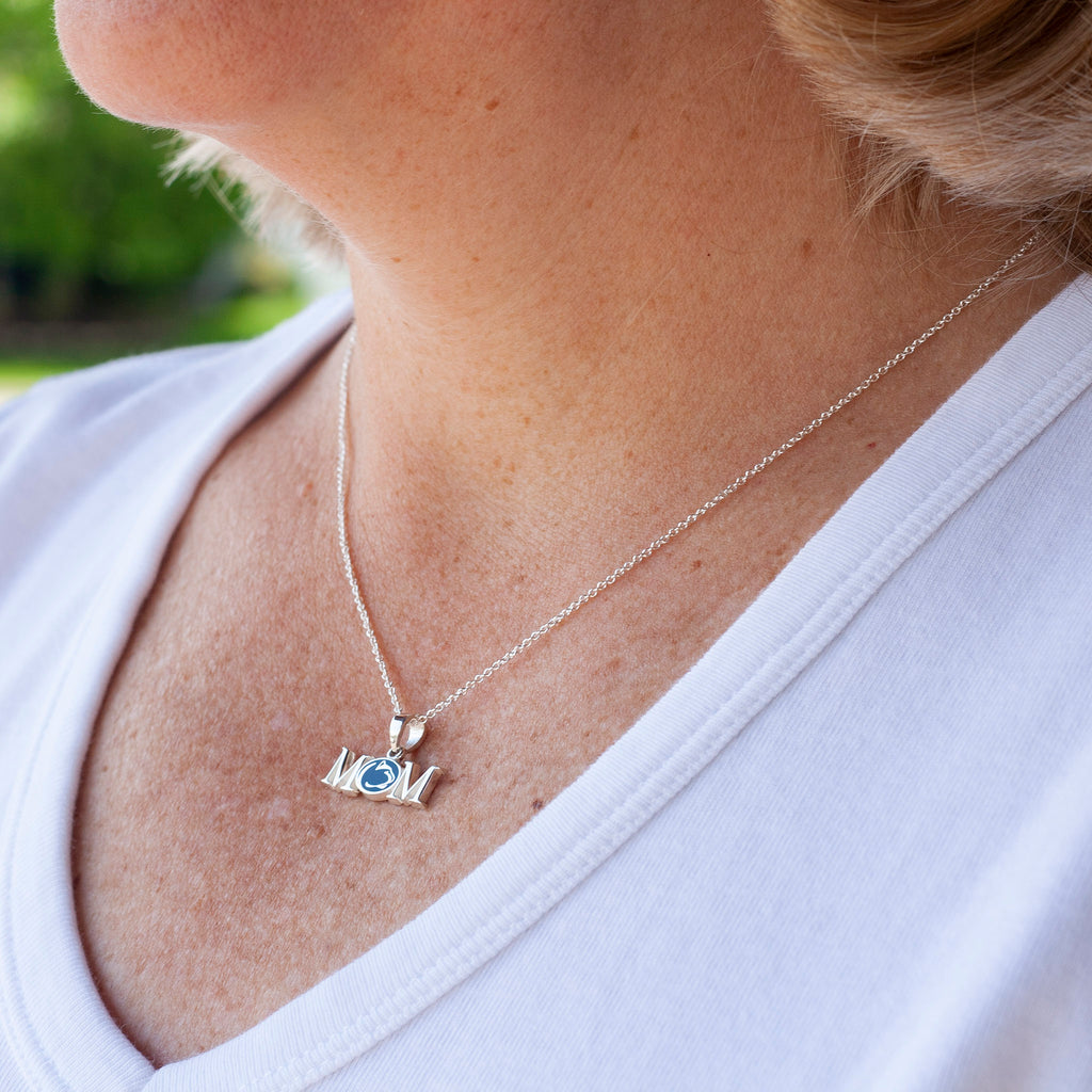 Sterling Silver PSU Mom Necklace