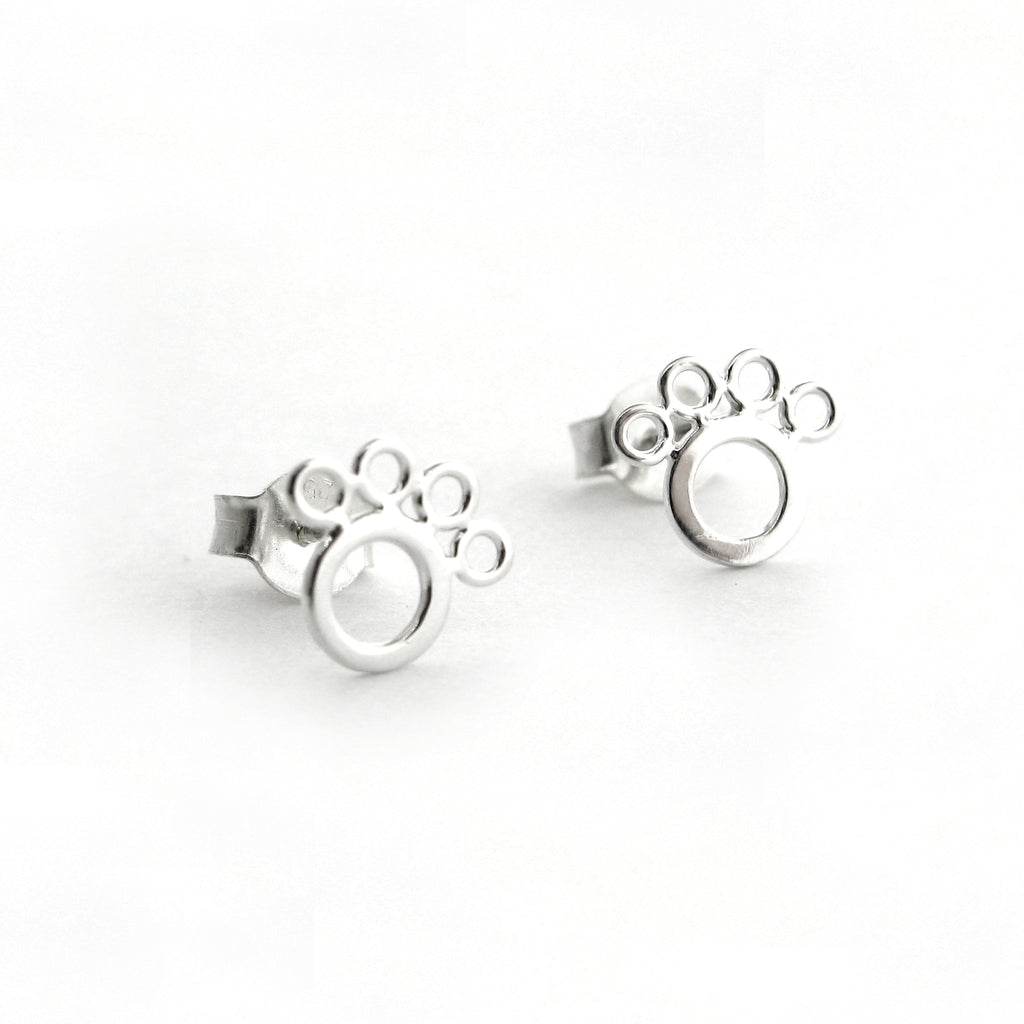 Tiny Paw Print Earrings