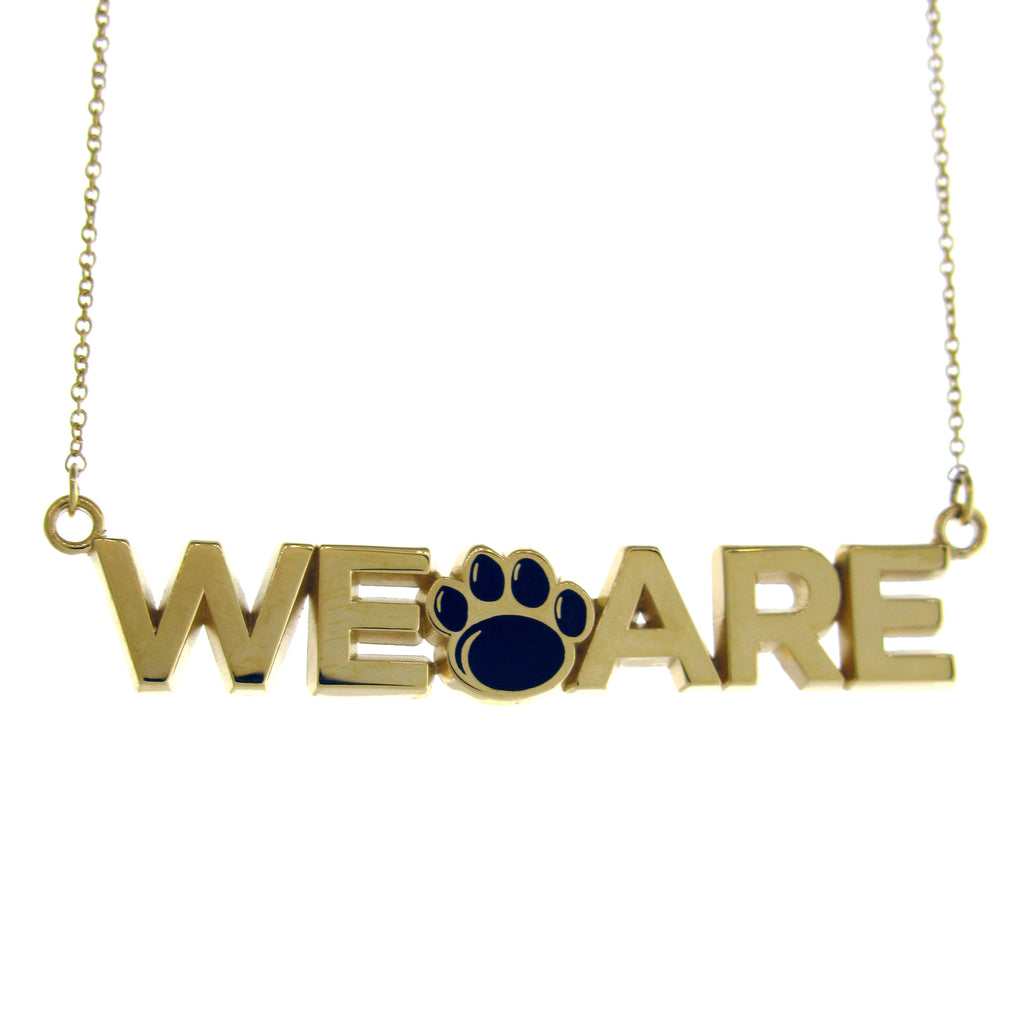 Penn State "WE ARE" Gold Necklace