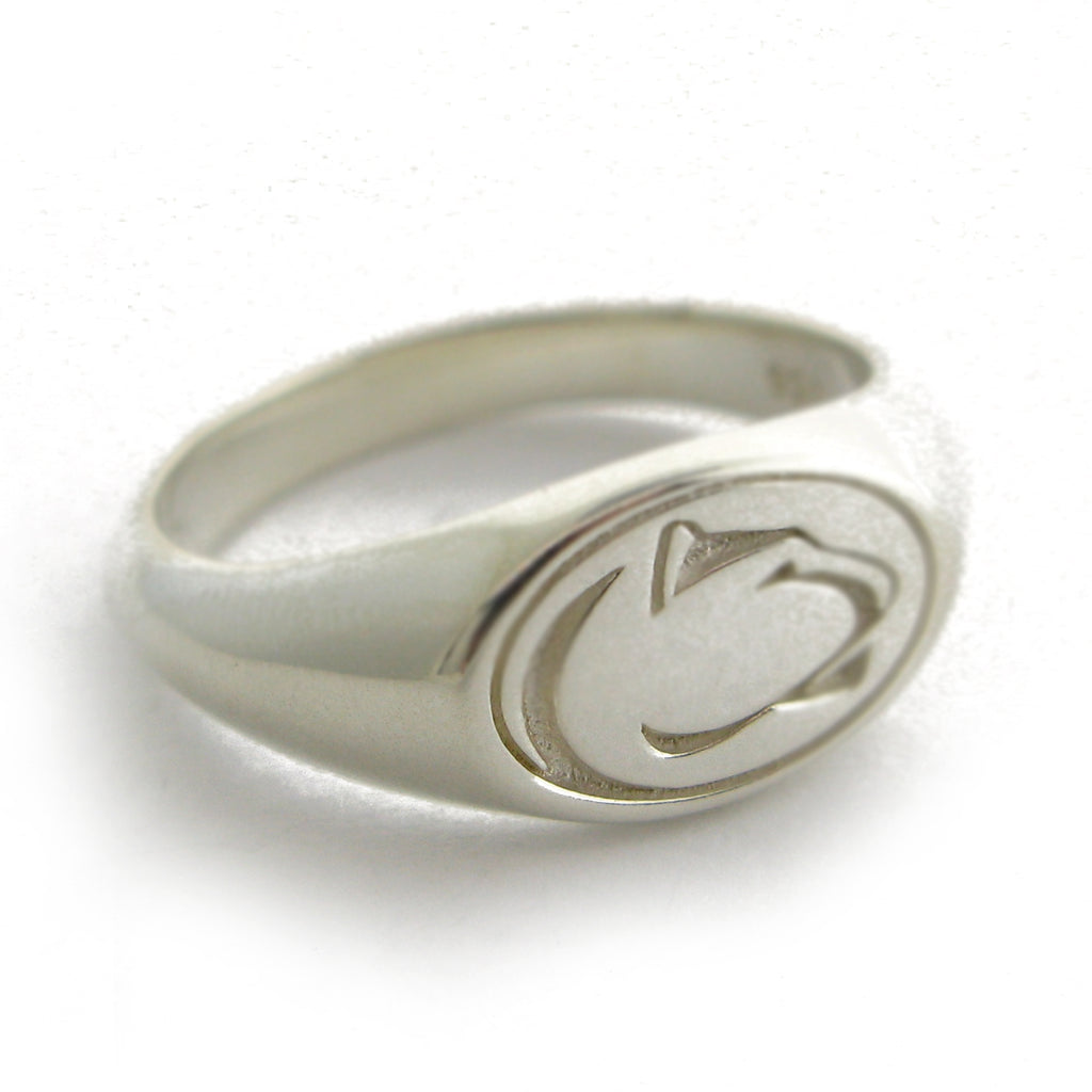 Small Lion Logo Signet Ring